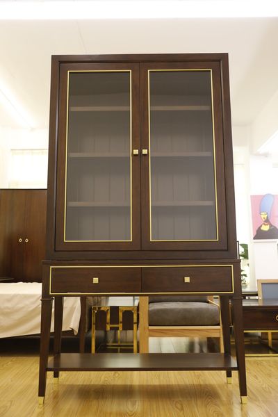 Modern Luxury Glass Display Cabinet on Brass Stand - Modern Luxury collection