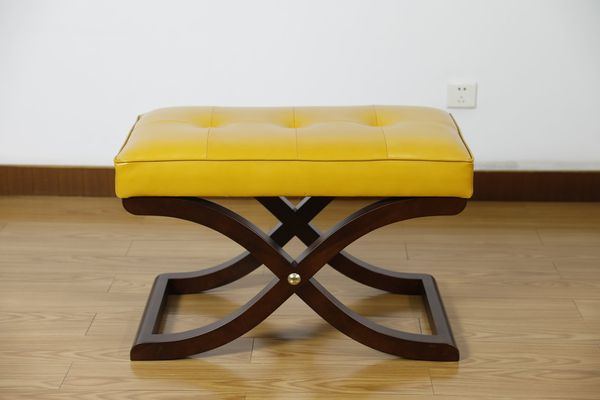 Modern Luxury X-Base Leather Bench - Modern Luxury collection