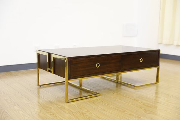 Modern Luxury Coffee Table with Brass Frame - Modern Luxury collection