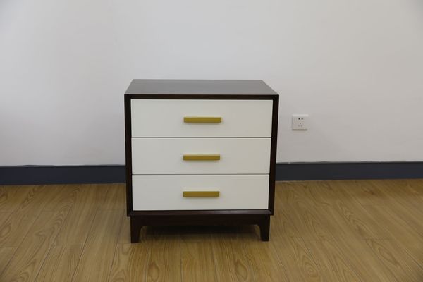 Modern Luxury 3-Drawer Nightstand (White Drawers) - Modern Luxury collection