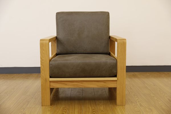 Solid Oak Frame Lounge Chair - Nordic Natural Wood collection